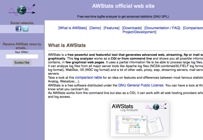 awstats homepage